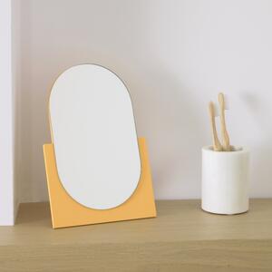 Žluté stolní zrcadlo Kave Home Mica 17x25 cm