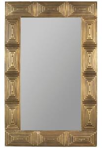 Zlaté kovové závěsné zrcadlo DUTCHBONE VOLAN 110 x 70 cm