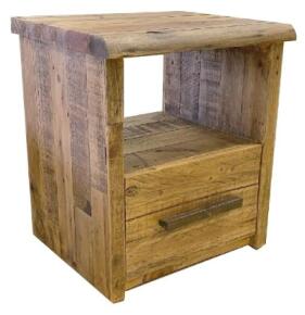 Masivní noční stolek z recyklovaného dřeva Sacramento SERR00