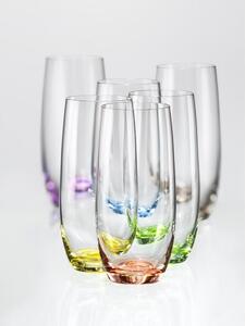 Crystalex Barevné sklenice Club Rainbow 350 ml, 6 ks