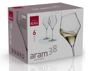 Rona Sklenice na víno ARAM 380 ml, 6 ks
