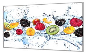 Ochranná deska mix ovoce ve vodě - 52x60cm / S lepením na zeď