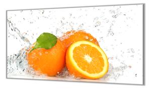 Ochranná deska pomeranče ve vodě - 50x70cm / Bez lepení na zeď