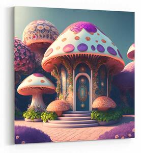 Obraz fantasy domeček ve tvaru houby