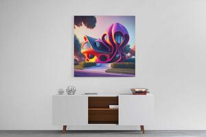 Obraz fantasy domek ve tvaru chobotnice