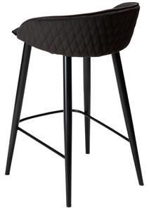 ​​​​​Dan-Form Černá sametová barová židle DAN-FORM Dual 66 cm