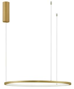 Zlaté kovové závěsné LED světlo Nova Luce Tarquin 60 cm
