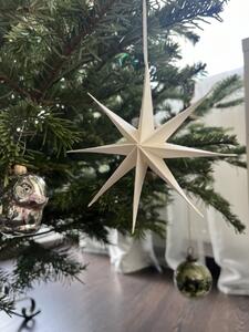 Broste, Vánoční papírová hvězda na zavěšení STAR 15 cm | bílá
