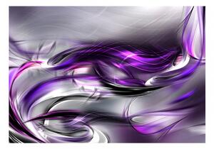 Tapeta fialové vlnění + lepidlo ZDARMA Velikost (šířka x výška): 150x105 cm