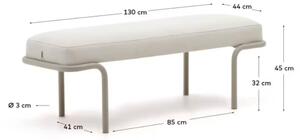 Béžová čalouněná lavice Kave Home Compo II. 130 cm