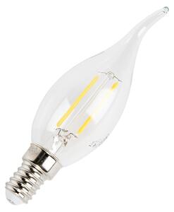 Sada 5 stmívatelných LED filamentových žárovek s efektem svíčky E14 250lm 2700K