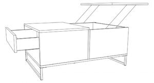 Konferenční stolek DENVER - dub halifax/antracit