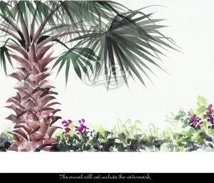 Fototapeta Procházka na tropické palmové louce Samolepící 250x250cm