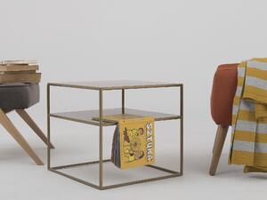 Nordic Design Zlatý kovový konferenční stolek Moreno II. 50 x 50 cm
