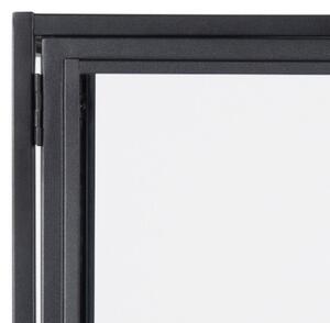 Scandi Černá kovová vitrína Darila II 150 x 77 cm