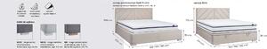 Hauss Moderní postel Pino (mnoho velikostních variant) Odstín postele: Potah skupiny I, Úložný prostor: MEDIUM kostra bez úložného prostoru, Rozměr matrace: 200 x 200 cm