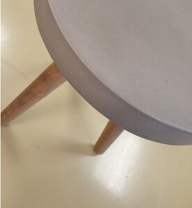 Odkládací stolek Gladstone (Stolek z masivu a betonu)