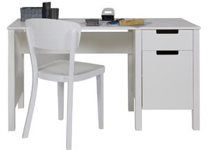 Hoorns Bílý dřevěný psací stůl Berdi 135 x 58 cm