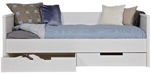 Hoorns Bílá dřevěná dětská postel/pohovka Berdi 200 x 90 cm