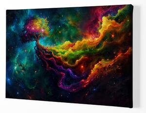 Obraz na plátně - Strom života Kosmické vlnění Arteus FeelHappy.cz Velikost obrazu: 210 x 140 cm