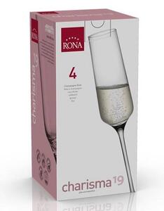Rona Sklenice na šumivé víno CHARISMA 190 ml, 4 ks