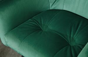 Moebel Living Zelená sametová barová židle Trudy 76 cm