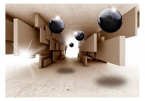 Samolepicí 3D tapeta betonový tunel Beige Velikost (šířka x výška): 147x105 cm