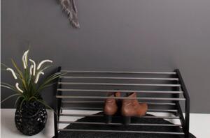 Nordic Living Černý kovový botník Fintan 77,8 cm