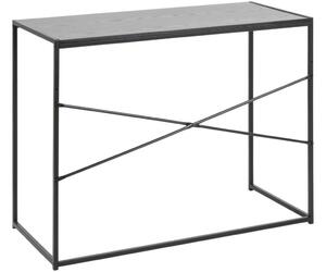 Scandi Černý jasanový pracovní stůl Darila 100 x 45 cm