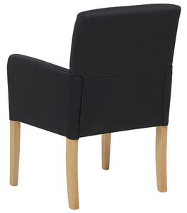 Čalounená jídelní židle, ROCKEFELLER, černá