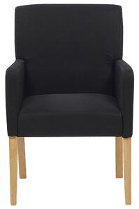 Čalounená jídelní židle, ROCKEFELLER, černá
