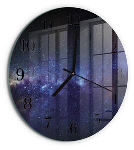 Skleněné nástěnné hodiny Galaxie zsoc-fi30-00059543