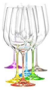 Crystalex Sklenice na víno VIOLA Rainbow 550 ml, 6 ks