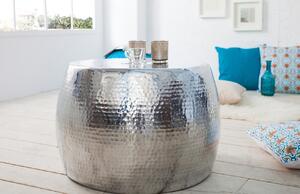 Moebel Living Stříbrný konferenční stolek Cuvre 60 cm