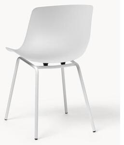 Židle z umělé hmoty s kovovými nohami Dave, 2 ks