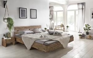Dřevěná postel 140x200 Hamburg z kartáčovaného dřeva akácie