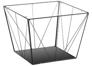 Kave Home Černý skleněný konferenční stolek LaForma Tilo 60 x 60 cm