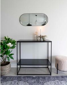 Nordic Living Černé kovové nástěnné zrcadlo Vincent 35 x 80 cm
