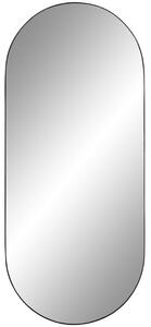 Nordic Living Černé kovové nástěnné zrcadlo Vincent 35 x 80 cm