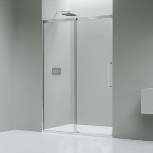 Sprchový kout s posuvnými dveřmi Soft-Close DX906 FLEX chrom - 8 mm nano sklo - možnost volby šířky