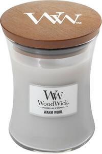 Střední vonná svíčka Woodwick, Warm Wool