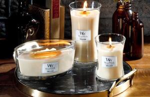 Střední vonná svíčka Woodwick, Vanilla Bean