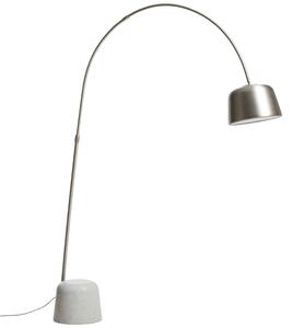 Kave Home Stříbrno - bílá stojací lampa Arnolia 196 cm