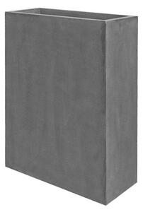 Pottery Pots Venkovní květináč obdélníkový Jort Slim high M, Grey (barva šedá), kolekce Natural, kompozit Fiberstone, d 61 cm x š 25 cm x v 81 cm, objem cca 123 l