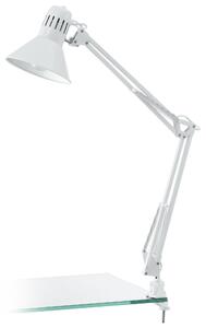 Eglo 90872 FIRMO - Pracovní stolní lampička bílá (Naklápěcí bílá stolní lampa na pracovní stůl )