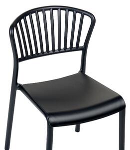 Sada 4 jídelních židlí černé GELA