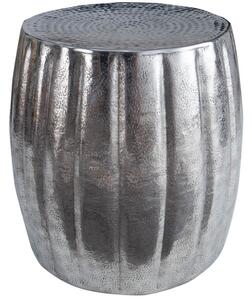 Moebel Living Stříbrný kovový odkládací stolek Morech 42 cm