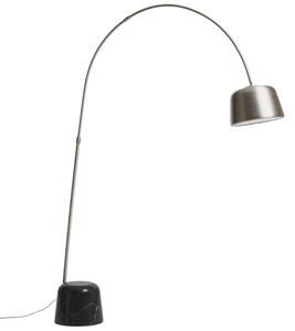 Kave Home Stříbrno - černá stojací lampa Arnolia 196 cm