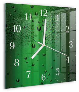Skleněné hodiny Kapky vody zskb-30x30-00079970