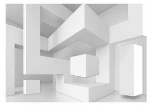 3D fototapeta 3D tapeta Bílá geometrie Rozměry (š x v) a Typ: 150x105 cm - vliesové